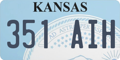 KS license plate 351AIH