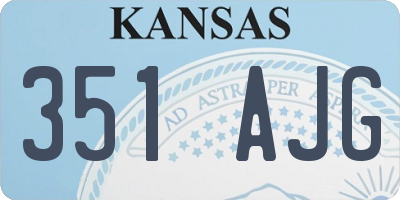 KS license plate 351AJG