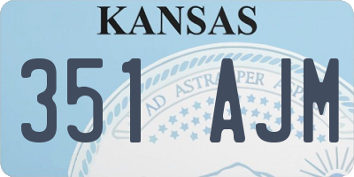 KS license plate 351AJM