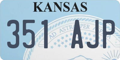 KS license plate 351AJP