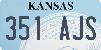 KS license plate 351AJS