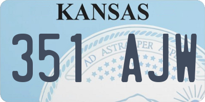 KS license plate 351AJW