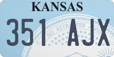 KS license plate 351AJX