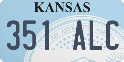 KS license plate 351ALC