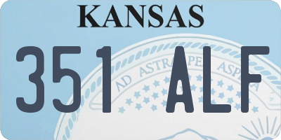 KS license plate 351ALF