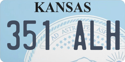 KS license plate 351ALH