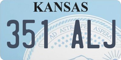 KS license plate 351ALJ