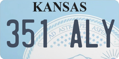 KS license plate 351ALY