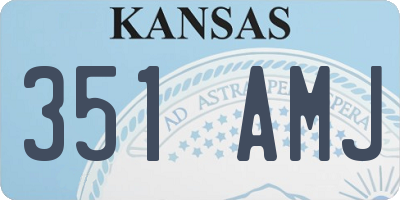 KS license plate 351AMJ