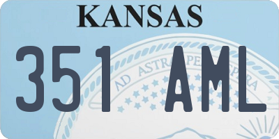 KS license plate 351AML
