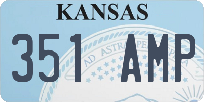 KS license plate 351AMP
