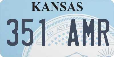 KS license plate 351AMR
