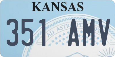 KS license plate 351AMV