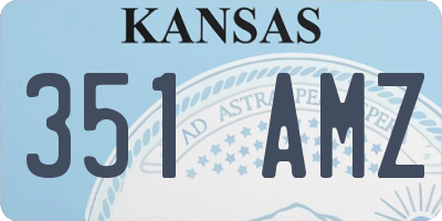 KS license plate 351AMZ