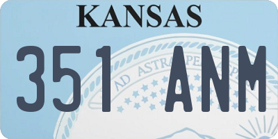 KS license plate 351ANM