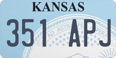 KS license plate 351APJ
