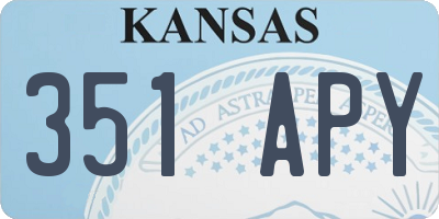 KS license plate 351APY
