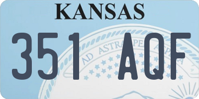 KS license plate 351AQF