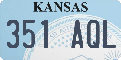 KS license plate 351AQL