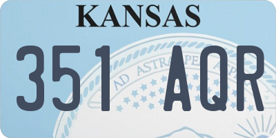 KS license plate 351AQR
