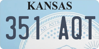 KS license plate 351AQT