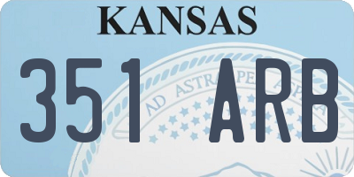 KS license plate 351ARB