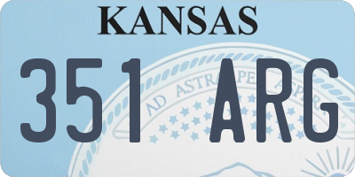KS license plate 351ARG