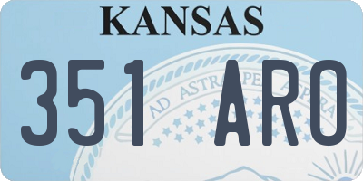 KS license plate 351ARO