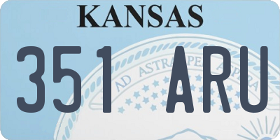 KS license plate 351ARU