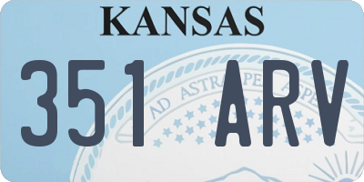 KS license plate 351ARV
