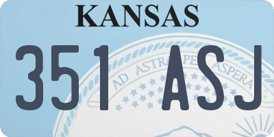 KS license plate 351ASJ