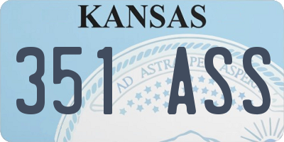 KS license plate 351ASS