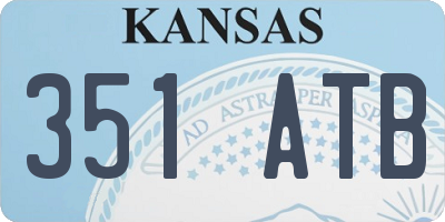 KS license plate 351ATB