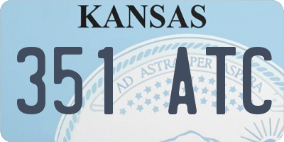 KS license plate 351ATC