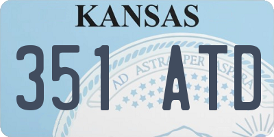KS license plate 351ATD