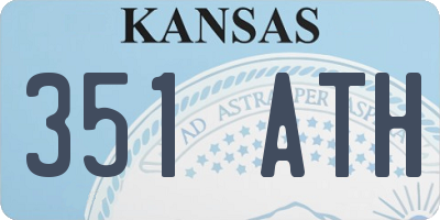 KS license plate 351ATH