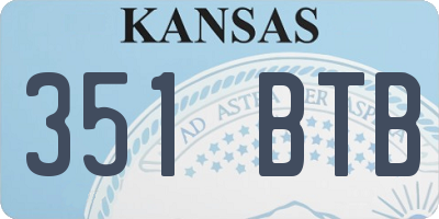 KS license plate 351BTB