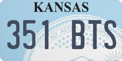 KS license plate 351BTS