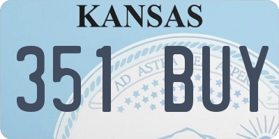 KS license plate 351BUY