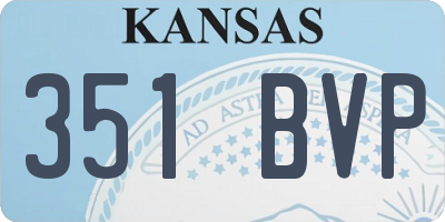 KS license plate 351BVP