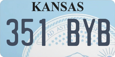 KS license plate 351BYB