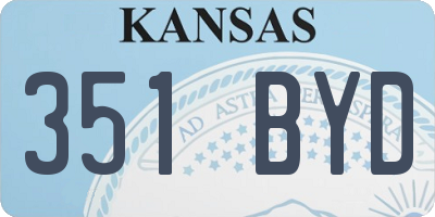 KS license plate 351BYD