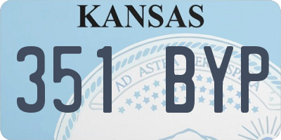 KS license plate 351BYP
