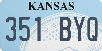KS license plate 351BYQ