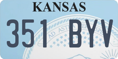 KS license plate 351BYV