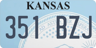 KS license plate 351BZJ