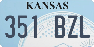 KS license plate 351BZL