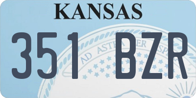KS license plate 351BZR