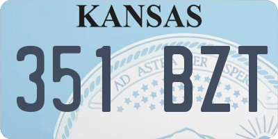 KS license plate 351BZT
