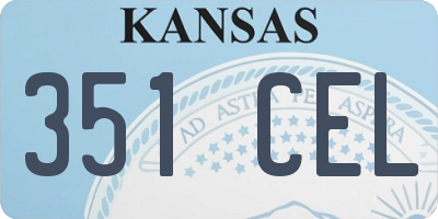 KS license plate 351CEL